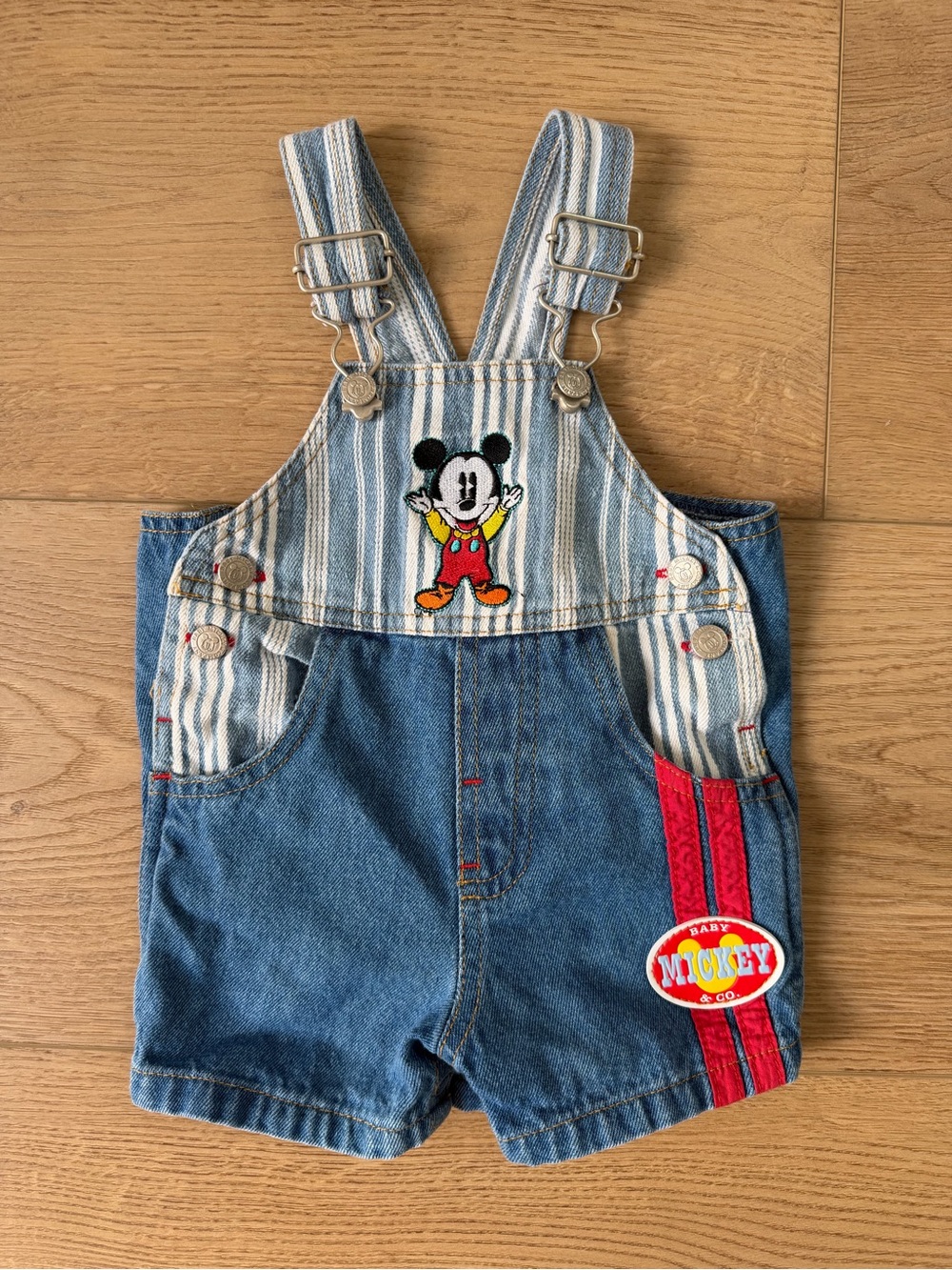 Vintage baby Disney Mickey Denim Shortalls